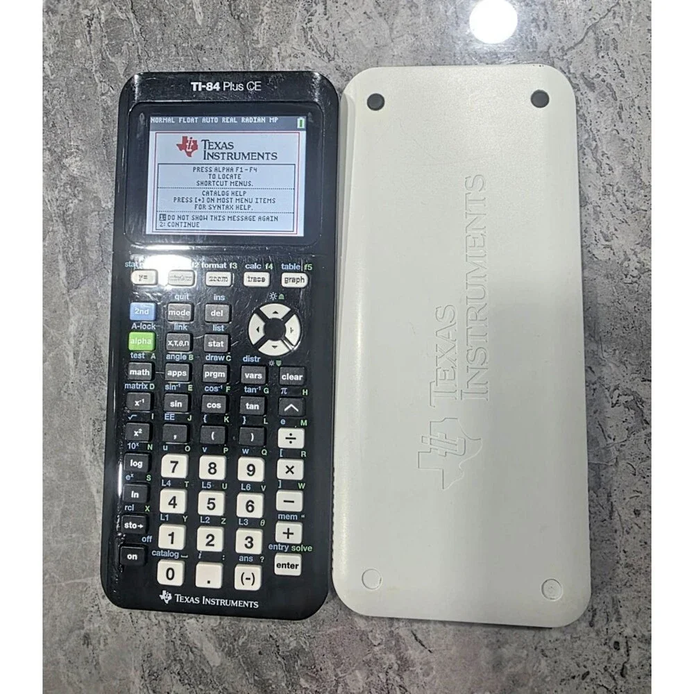 TEXAS INSTRUMENTS TI-84 PLUS CE GRAPHING CALCULATOR BLACK & WHITE